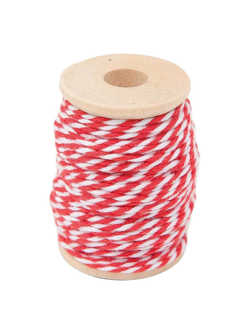 Red and white cotton twine