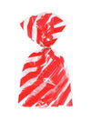 Red and white striped 11cm cookie bags