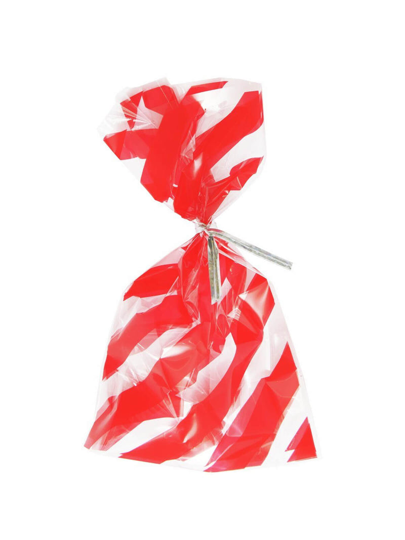 Red and white striped cookie bags