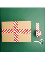 red and white striped tape