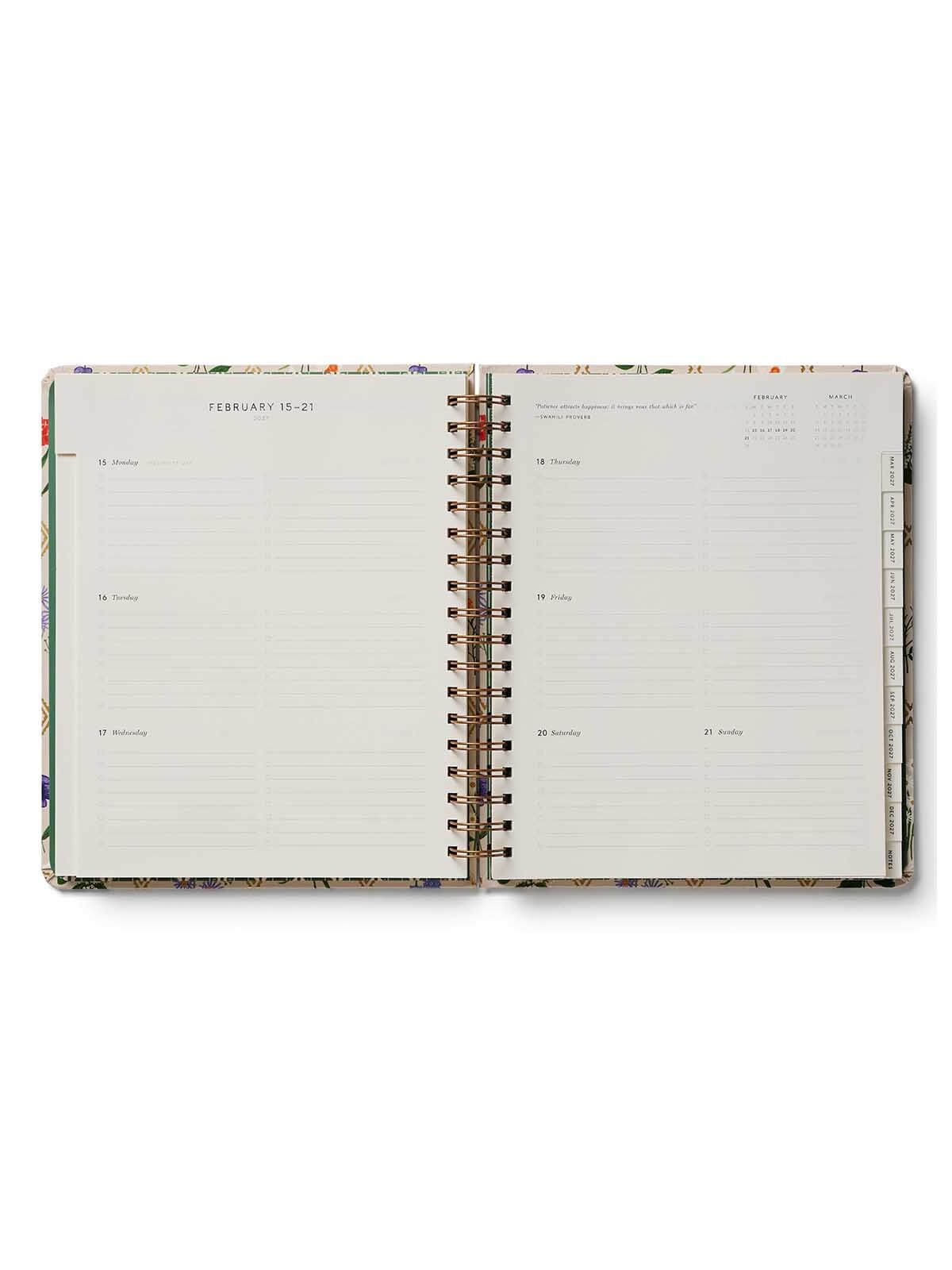Rifle Paper Co 2026 2027 Garden study large 17 month planner