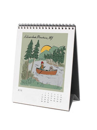 Rifle Paper Co 2026 Travel sketchbook desk calendar Jun