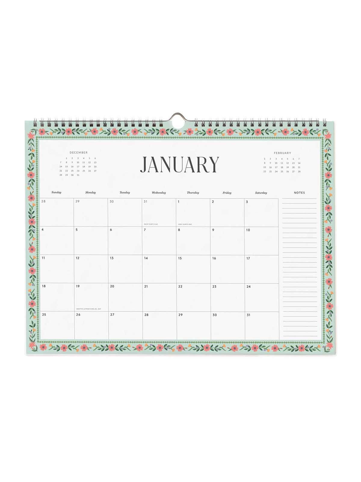Rifle Paper Co 2026 Wildwood appointment wall calendar