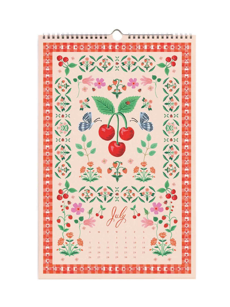 Rifle Paper Co 2026 flora calendar Jul