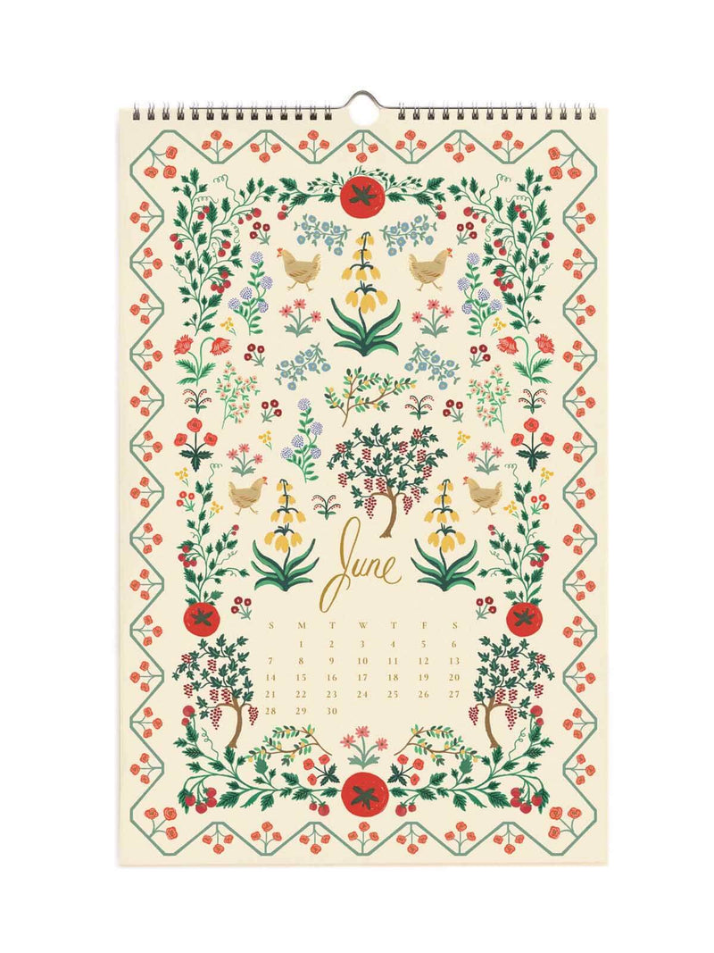 Rifle Paper Co 2026 flora calendar Jun