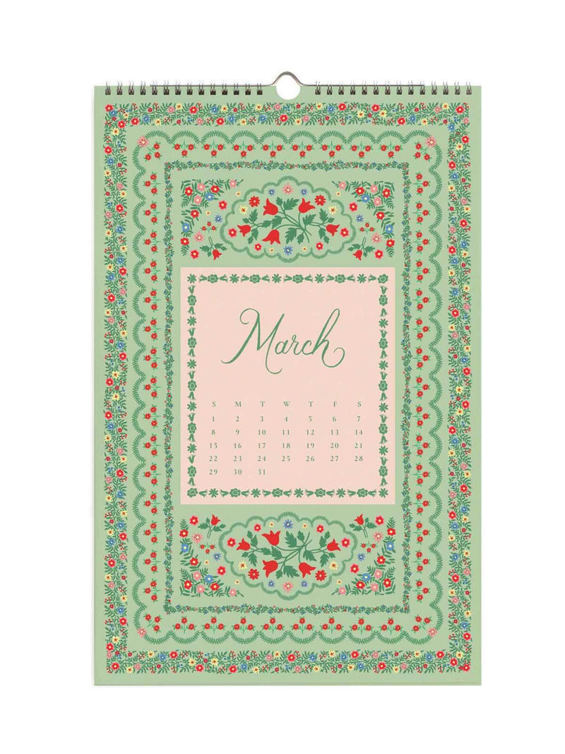 Rifle Paper Co 2026 flora calendar Mar