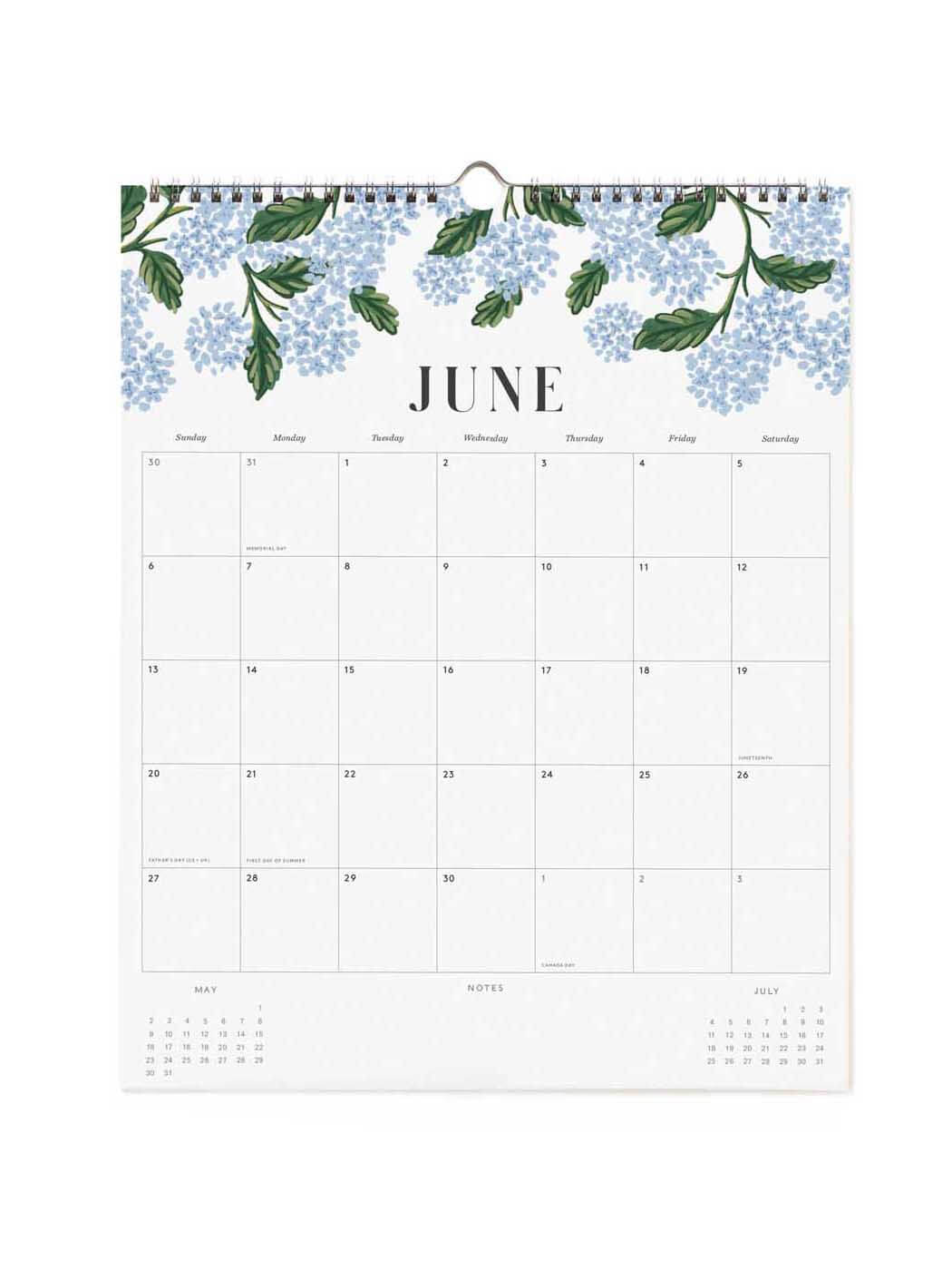 Rifle Paper Co 2027 floral appointment calendar June