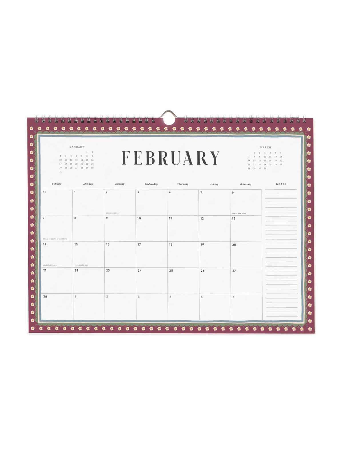 Rifle Paper CO 2027 paisley appointment calendar Feb
