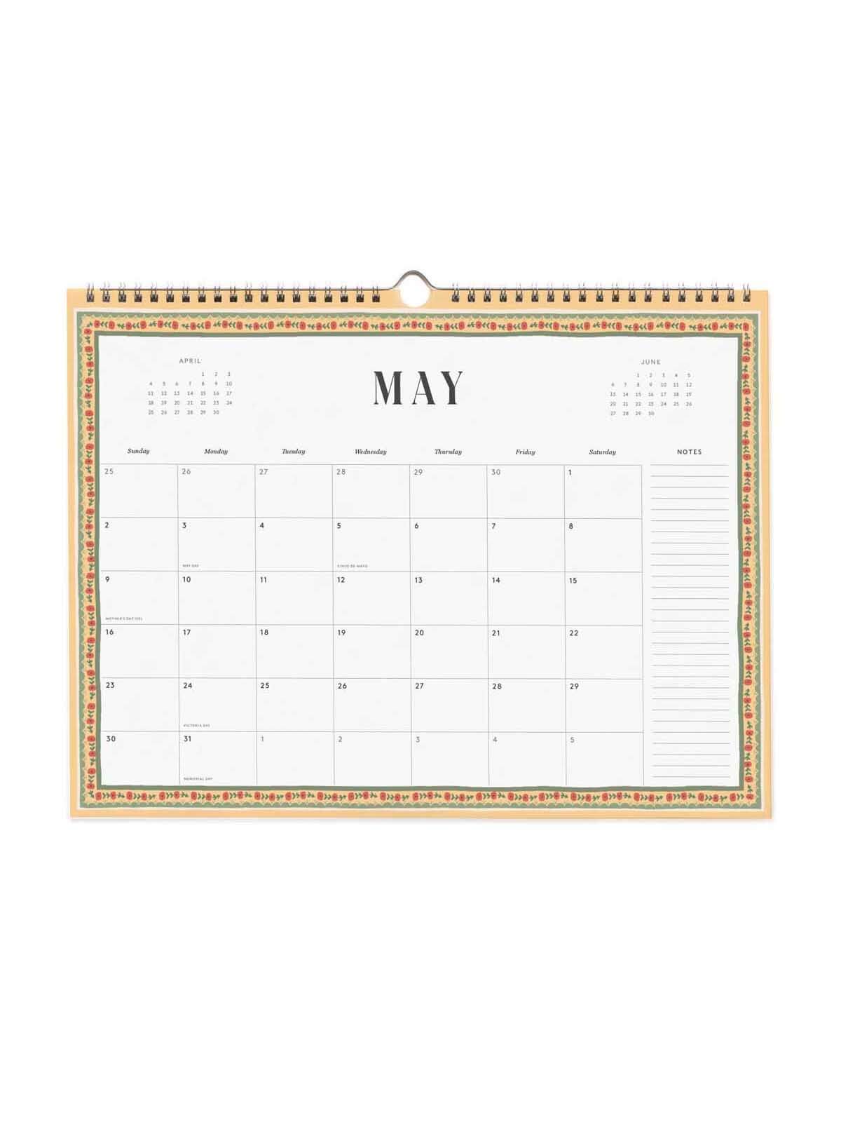 Rifle Paper Co 2027 paisley appointment calendar May