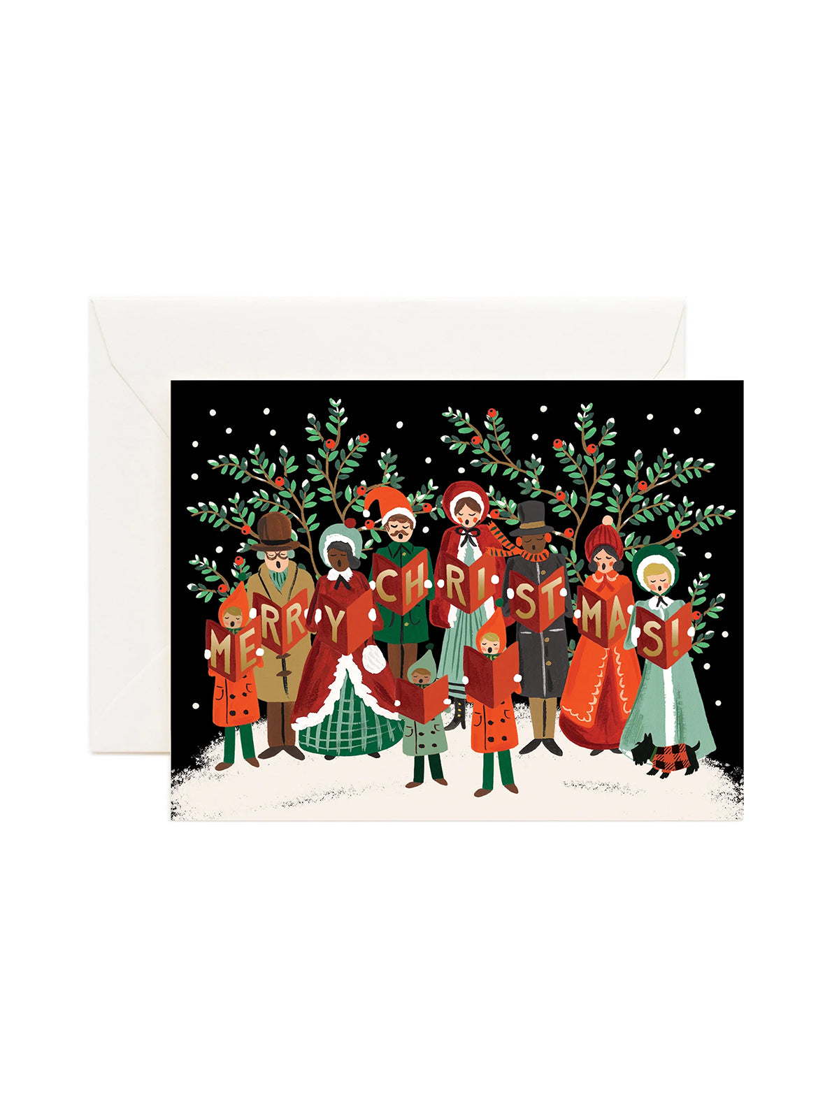 Rifle Paper Co Christmas carollers card set