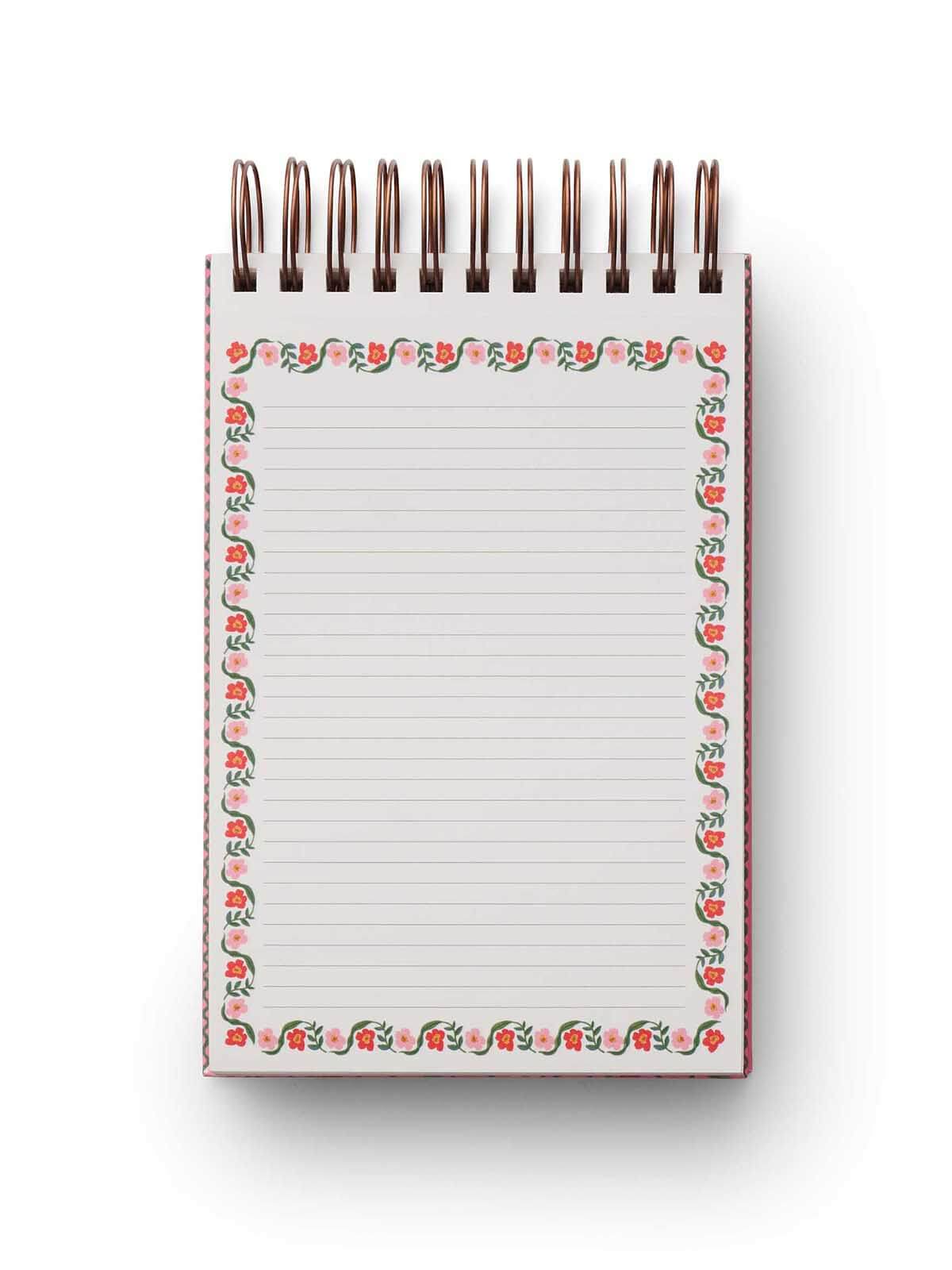 Rifle Paper Co Delphine spiral desktop notepad