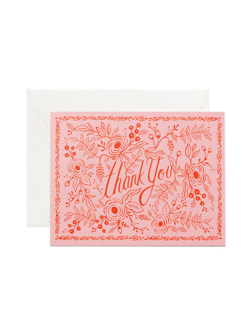 Rifle Paper Co Rose thank you card set