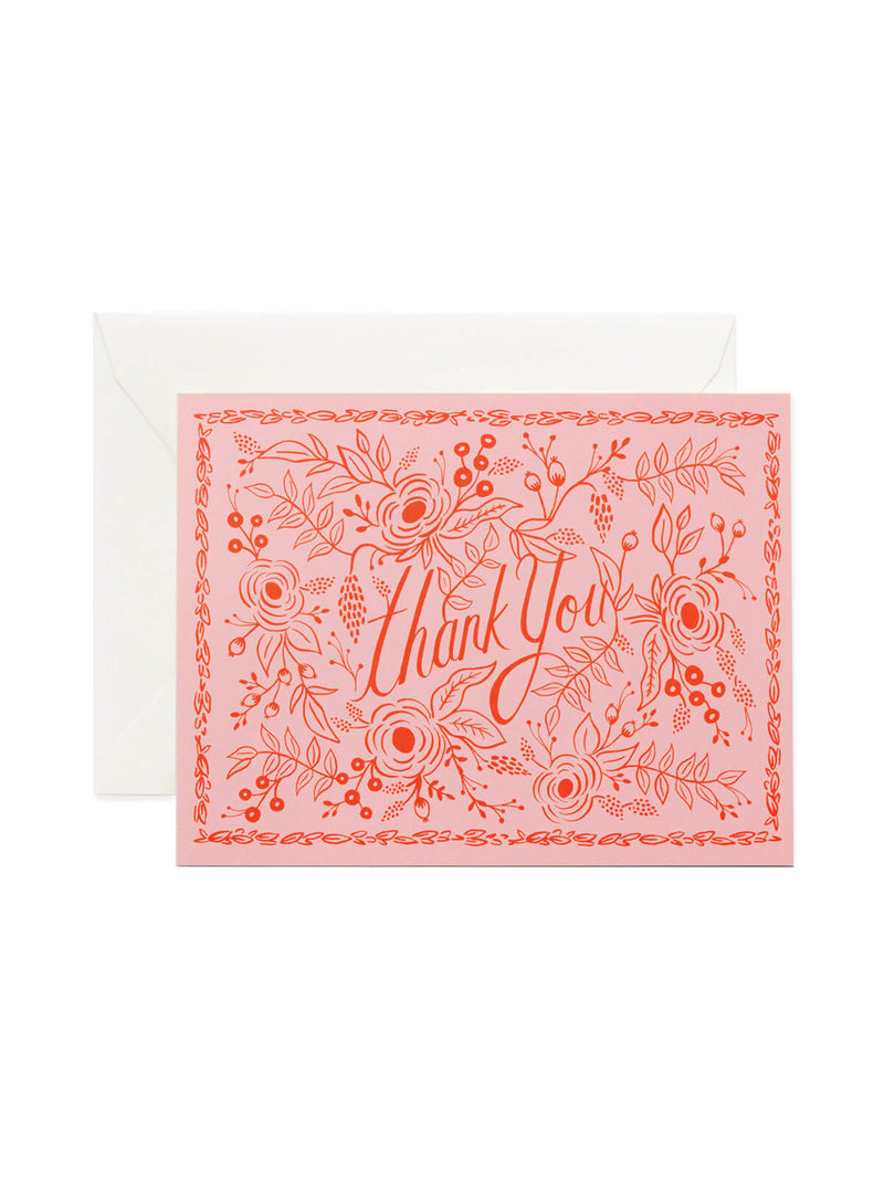 Rifle Paper Co rose thank you card set