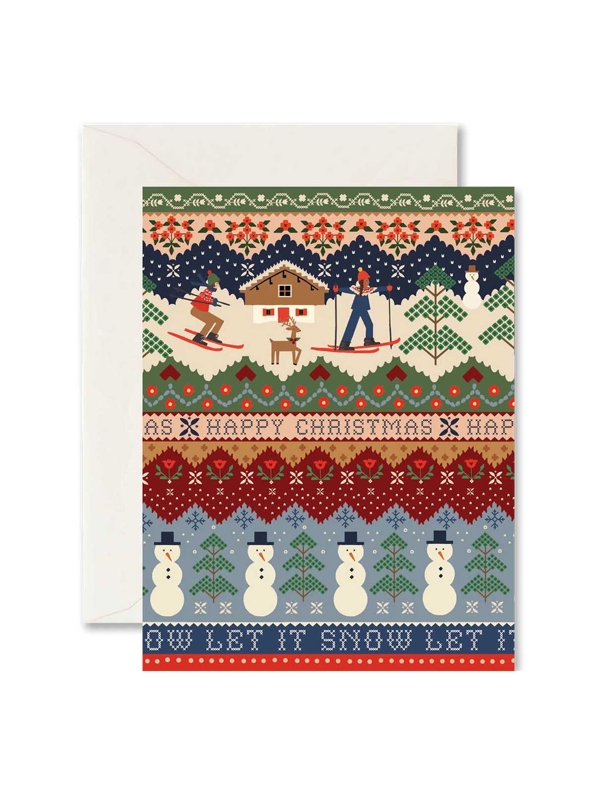 Rifle Paper Co ski chalet Happy Christmas card