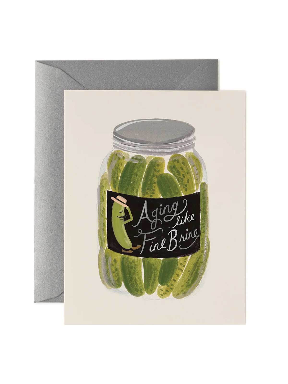 Rifle Paper Co aging like fine brine card