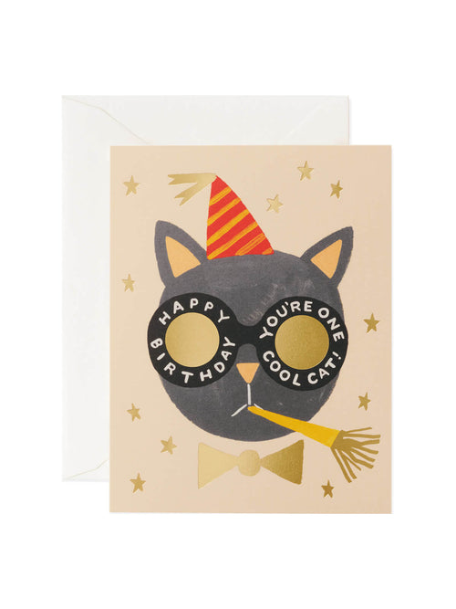 Rifle Paper Co birthday cat card