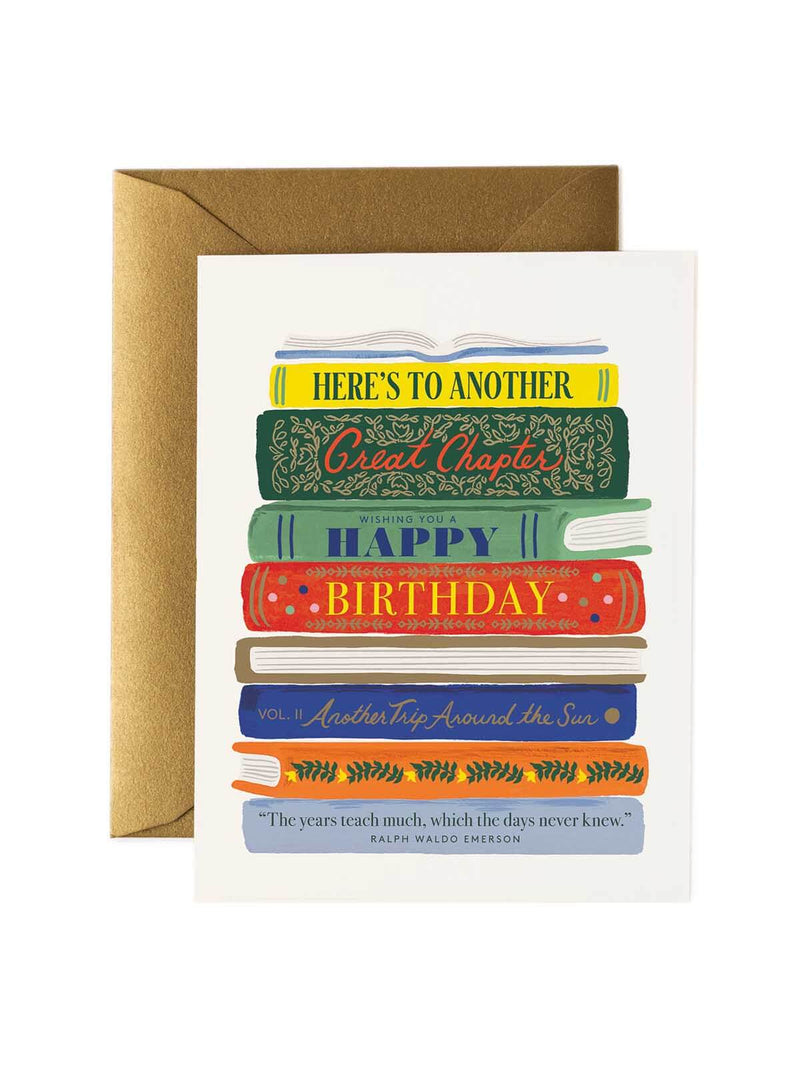 Rifle Paper Co bookstack card
