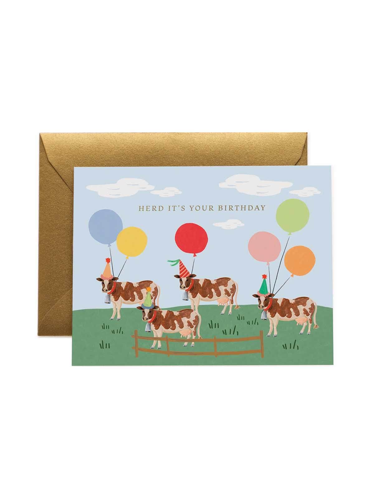 Rifle Paper Co herd it's your birthday card