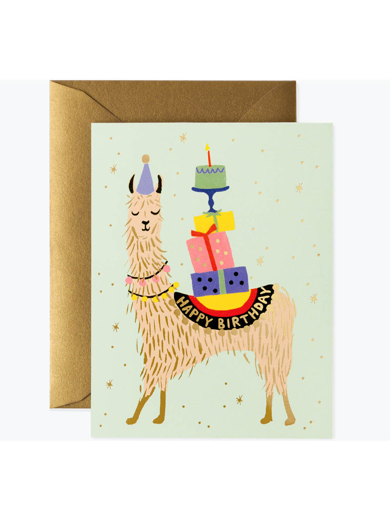 Rifle Paper Co llama birthday card