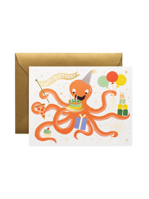 Rifle Paper Co octopus birthday card