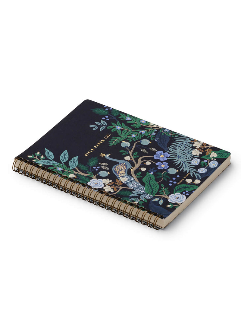Rifle Paper Co peacock spiral notebook cover