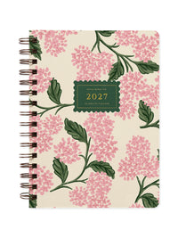 Rifle Paper Co 2027 pink hydrangea softcover 12 month planner