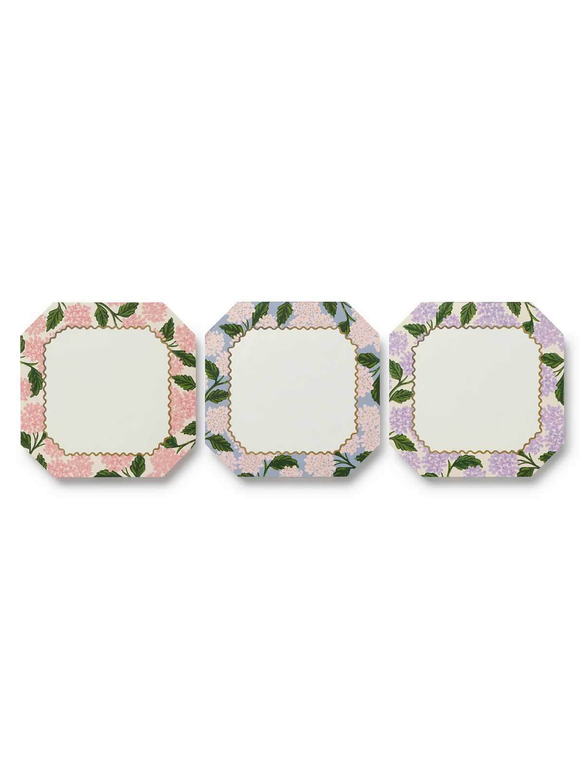 Rifle Paper Co hydrangea notepad trio