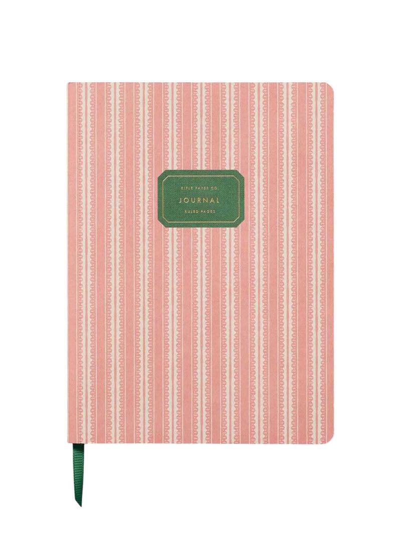 Rifle Paper Co pink stripe softcover journal