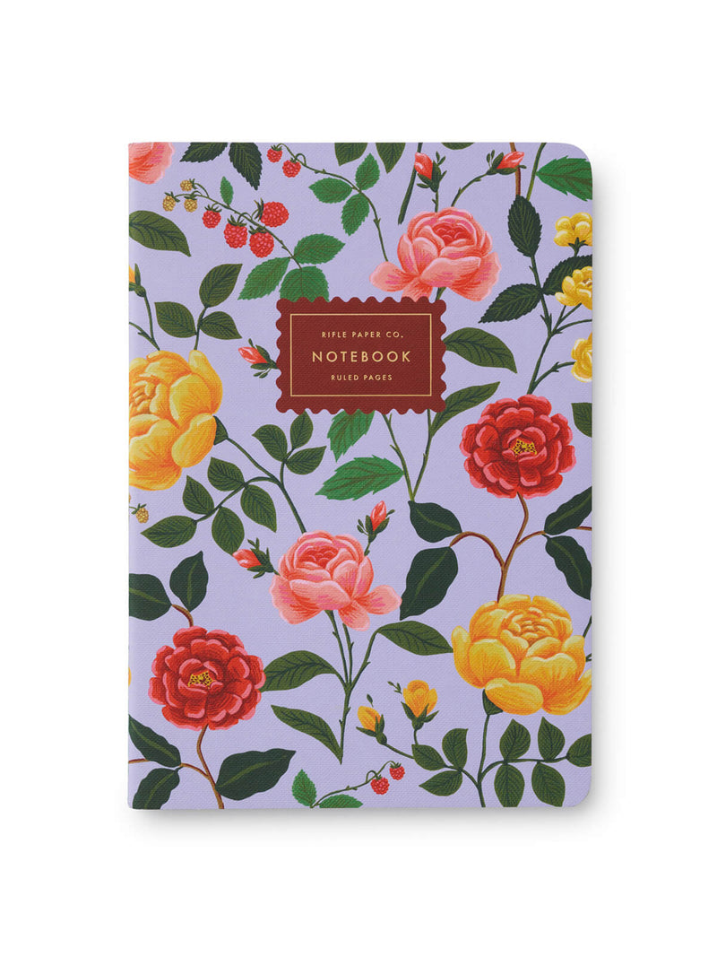 Rifle Paper Co roses stitched notebooks inside 2