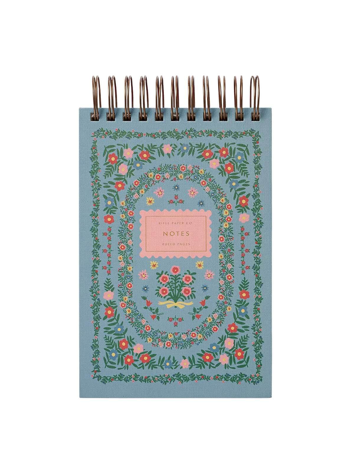 Rifle Paper Co rosette desktop spiral notepad