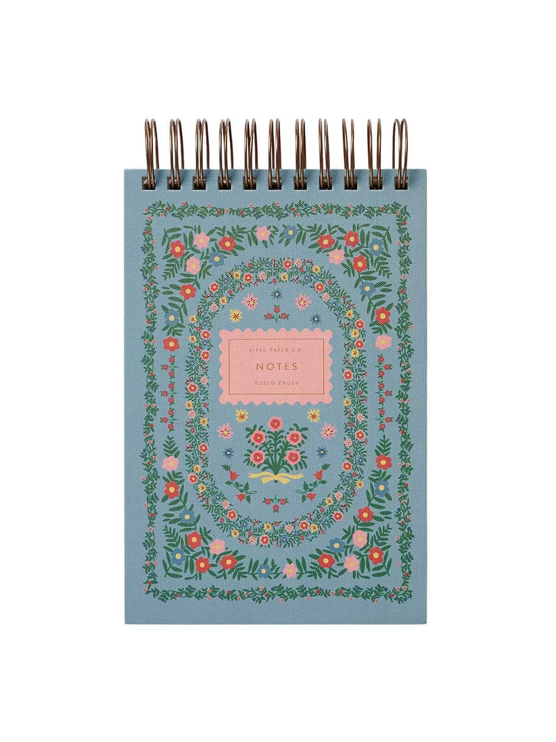Rifle Paper Co rosette desktop spiral notepad
