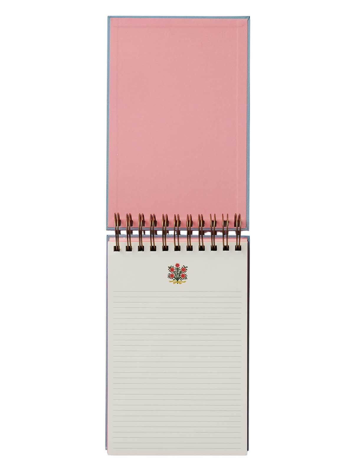 Rifle Paper Co rosette spiral desktop notepad