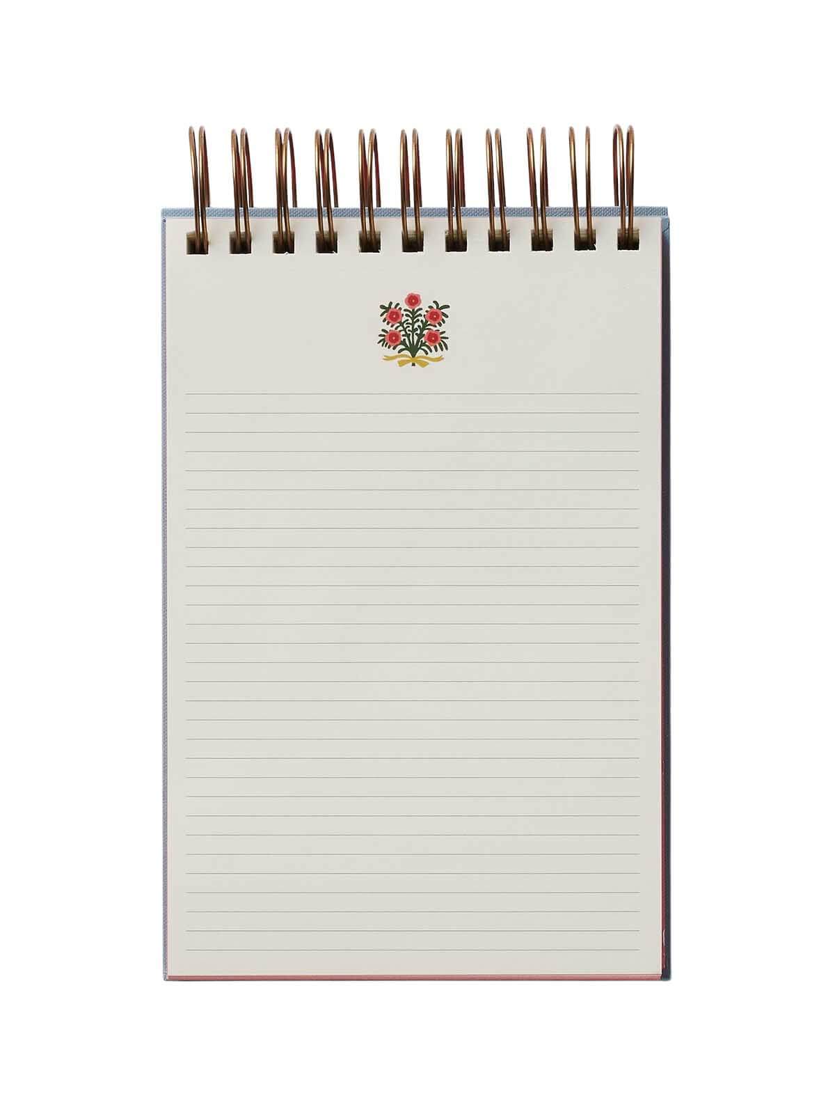 Rifle Paper Co rosette spiral desktop notepad