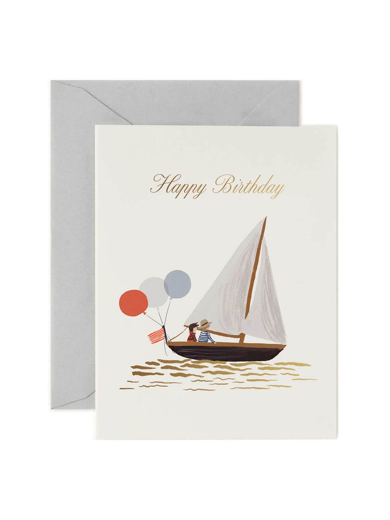 Rifle Paper Co sailboat birthday card