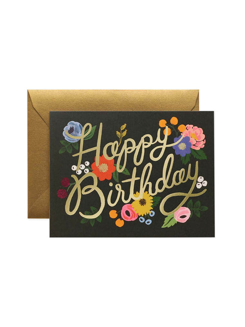 Rifle Paper Co vintage blossoms birthday card