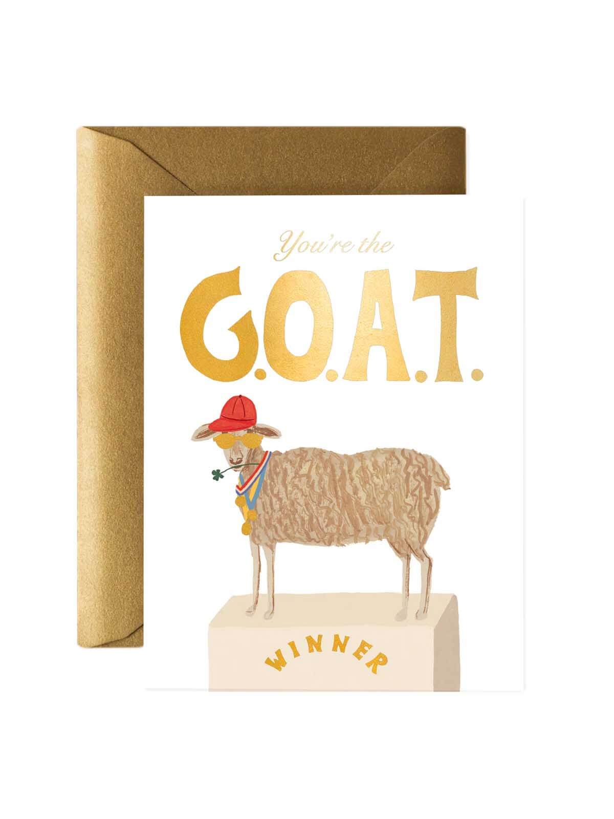 Rifle Paper Co you're the GOAT card