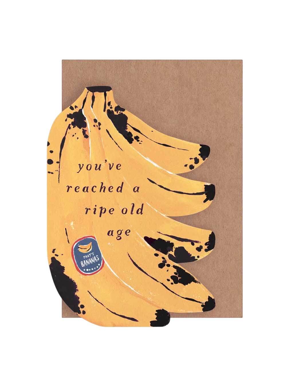 Ripe banana birthday card