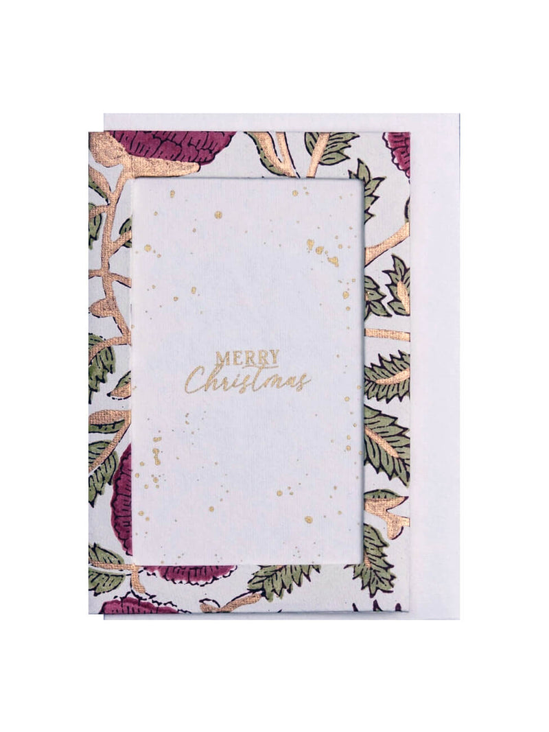 Scarlet glitz keepsake frame Christmas card