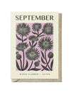 September aster birthday card