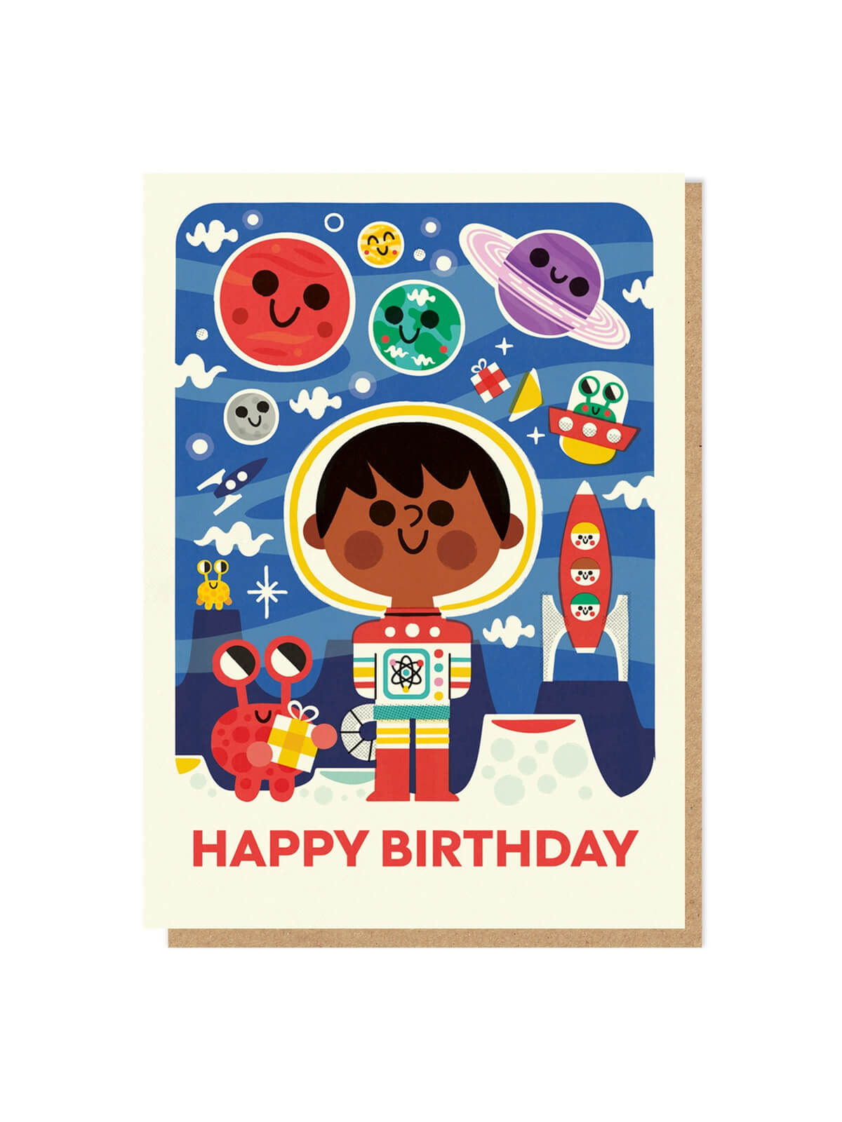 Spacekid birthday card