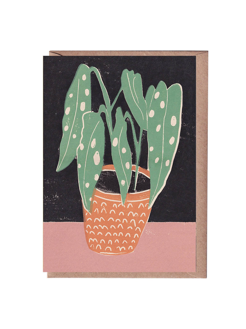 Spotted begonia card