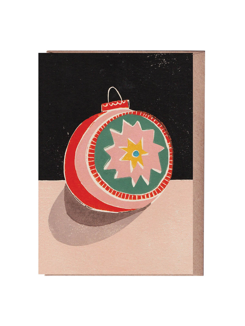Star bauble Christmas card