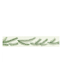 Taffeta green branches ribbon