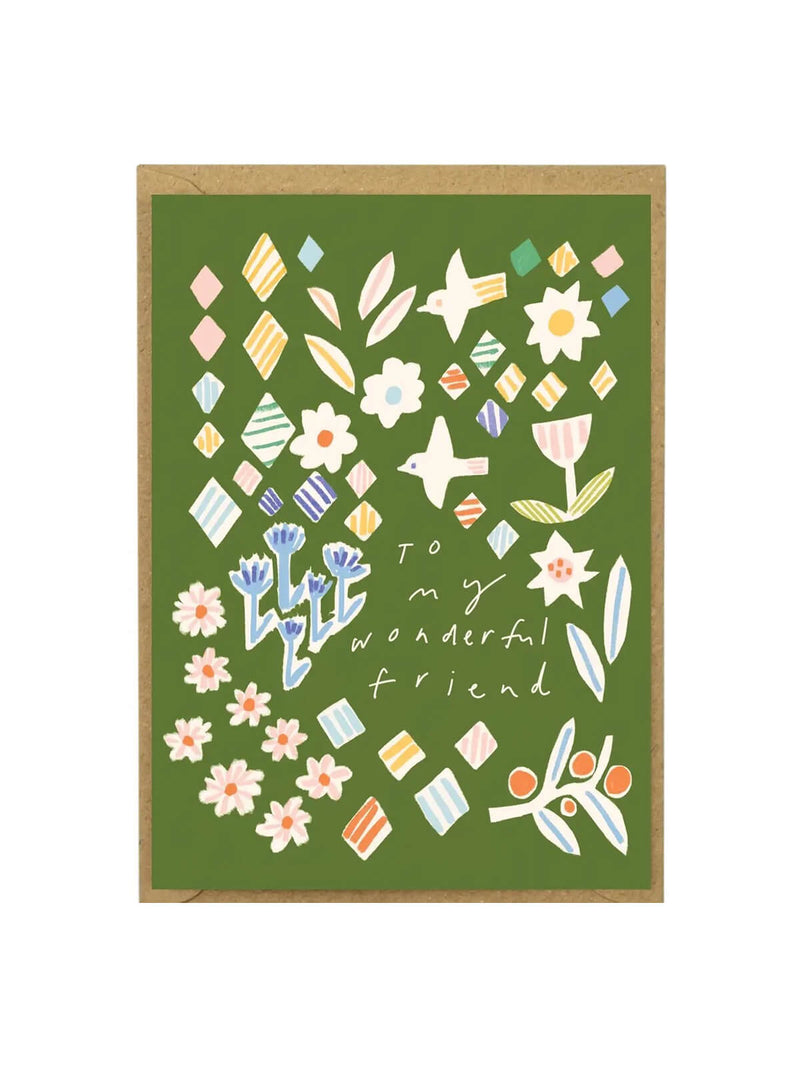 To my wonderful friend card