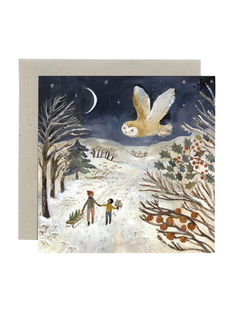 Treading softly into winter card