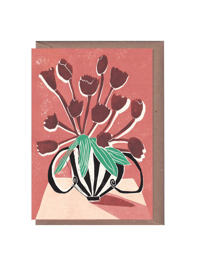 Tulips vase card