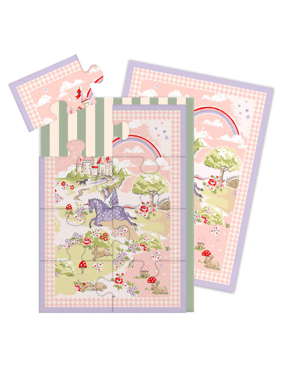 Unicorn puzzle card