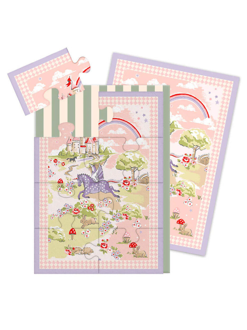 Unicorn puzzle card