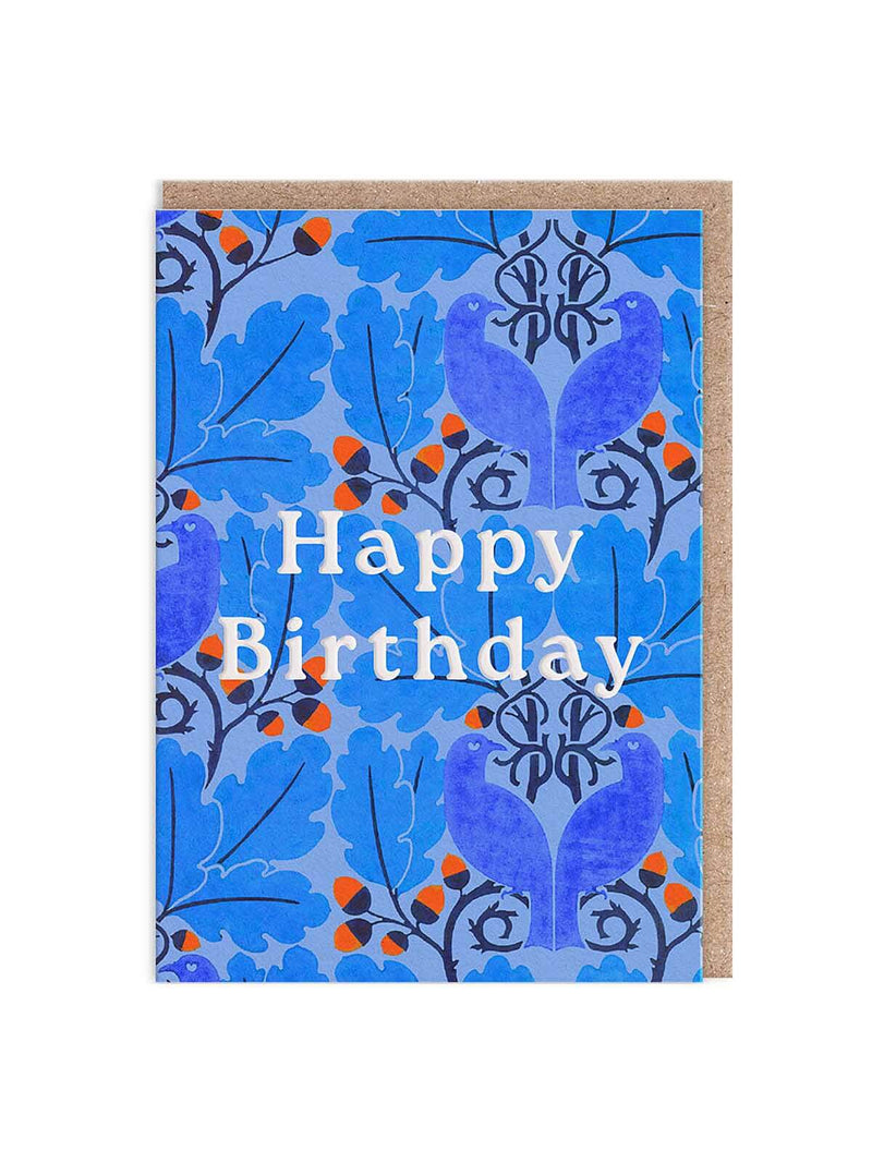 V_A blue oak neon birthday card