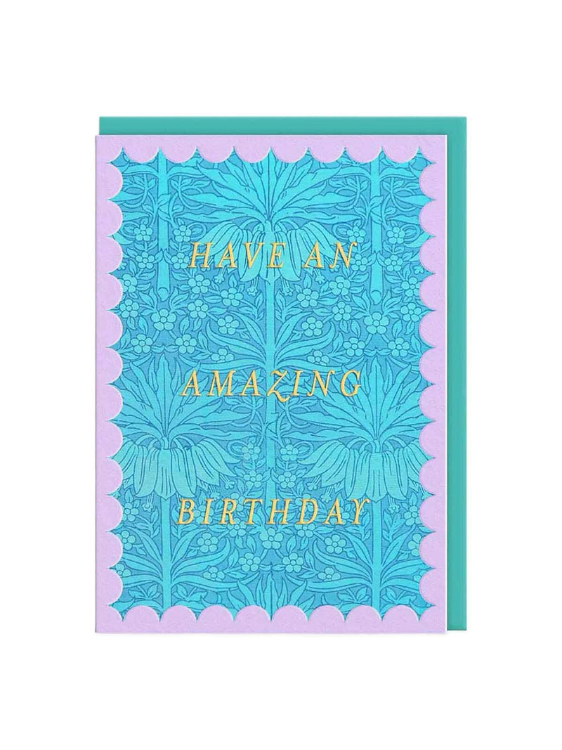 V&A scalloped fritillaria birthday card